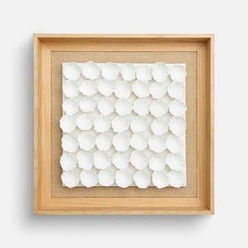 查莉陶瓷立體花卉藝術畫34x34cm 齊放