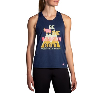 BROOKS 女 Distance 距離運動背心 3.0_海洋藍/山羊(221670489)