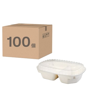 自扣植纖2格盒 + PET蓋 RFR2-01 透明色  100個裝  1套
