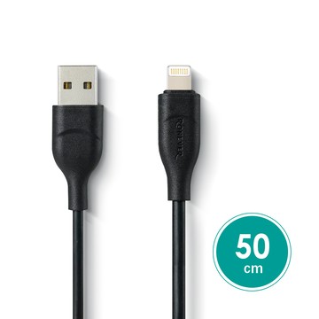 RONEVER Lightning TPE充電傳輸線-50CM (VPC162-05)
