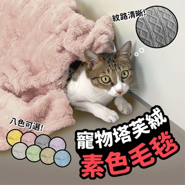 【汪喵派對】寵物塔芙絨素色毛毯 寵物毛毯 寵物睡墊 寵物被子 寵物被 狗狗毯子 貓咪毯子 狗毛毯 貓毛毯