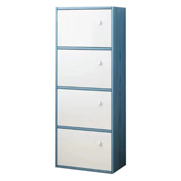 嬌蘭4格24鬥櫃  嬌蘭色 + 白色  40 x 24 x 102cm