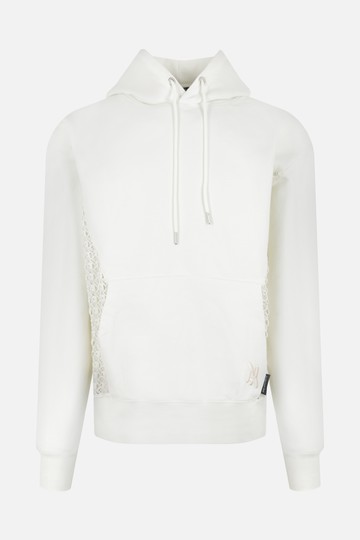 ANDERSSON BELL mesh panel contrast hoodie Man
