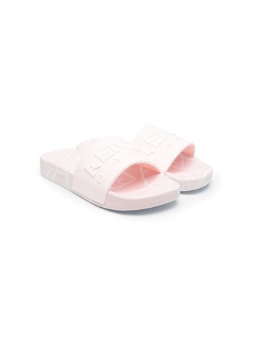 Kenzo Kids - all-over print logo slides - kids - Rubber/Rubber/Rubber - 35 - Pink