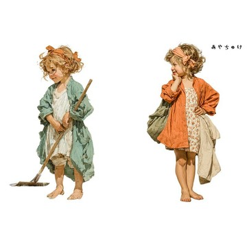 【4 月新品 2】08-122-0119 人物貼紙 鄉村女孩