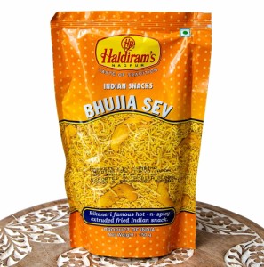 インドのお菓子 ひよこ豆粉で作ったヌードルスナック ブジア セヴ Bhujia Sev   ハルディラム ナムキン ナムキーン ハルディラム(Haridi