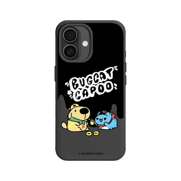 iPhone 16 SolidX 黑 - 貓貓蟲咖波 Bugcat Capoo - 流體小黃狗咖波