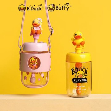 B.Duck小黃鴨吸管杯女生大容量雙飲ppsu夏季水杯兒童孕婦產婦可用