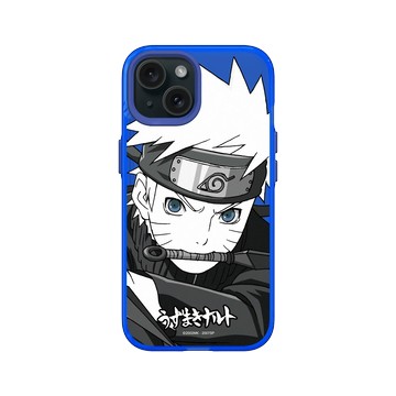 iPhone 15 Clear 激光藍 - 火影忍者 Naruto - 黑白系列-鳴人