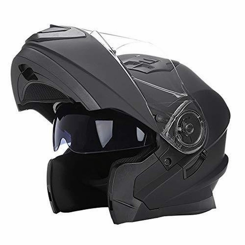 Woljay フリップアップヘルメットオートバイヘルメットフルフェイスヘルメットレーシングオフロードストリートバイクヘルメット Xxl カンマ マットブラック 通販 Lineポイント最大1 0 Get Lineショッピング