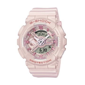 【CASIO 卡西歐】G-SHOCK 奢華質感系列 光澤粉_GMA-S110ST-4A_45.9mm