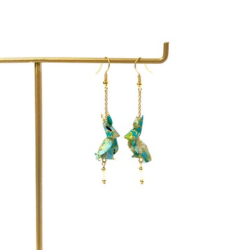 【SGS檢驗合格】日系摺紙系列耳環-兔子款 (限定色)