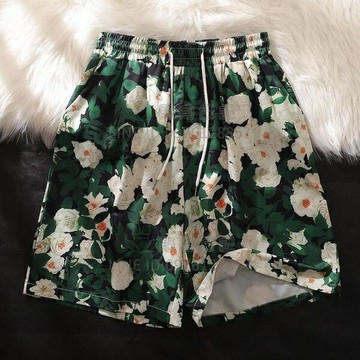 沙灘熱褲夏威夷花褲衩滿印運動男女情侶花褲衩寬鬆百搭休閒海邊【倪醬小鋪】