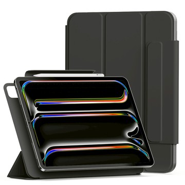 SINJIMORU 磁吸翻蓋式Apple Pencil平板電腦保護殼  iPad Pro 7代 (M4) 13吋  黑色  1個