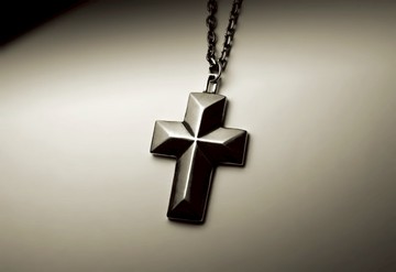 大三角切面十字架項鍊