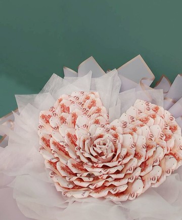 HUA禮永恆的愛玫瑰有錢花束
