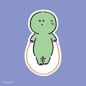 Jurawrsic 恐龍跳繩 PVC 鐳射防水鏤空貼紙