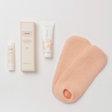 【MONG YA孟亞官方直營店】嫩足滑肌潤澤組2件套組 保濕凝膠美容足套+(滋潤型手足霜)潤澤護手乳50ml