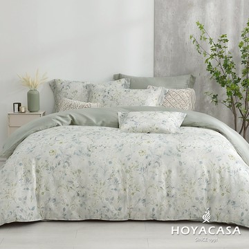 HOYACASA 60支銀纖維抗菌天絲兩用被床包組｜春日貓語｜(雙人/加大/特大)