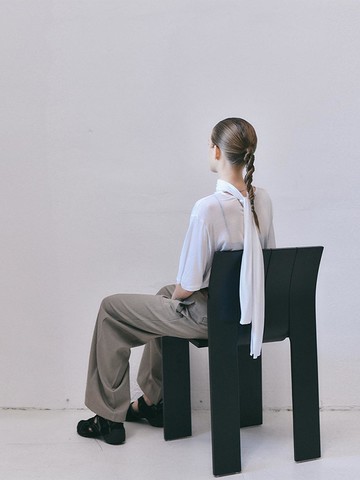 Scarf Tencel T-shirt [White]