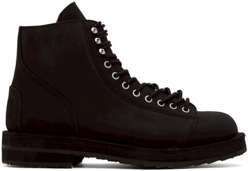 YOHJI YAMAMOTO 黑色 Fastener Biker 踝靴