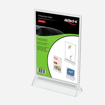 迪多Deflect-o  鏡面Y型標示架(A6直式)-10*15cm #Y1015