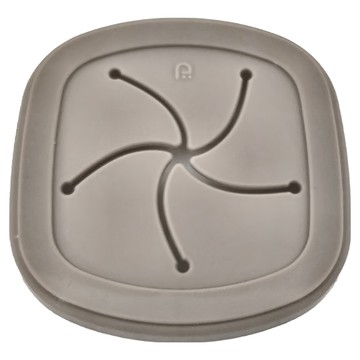 MODU'I BLUEMAMA 幼兒鉑金矽膠熊熊零食蓋  摩卡色  9.2 x 9cm  1個