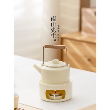 南山先生梔月提梁壺溫茶爐蠟燭家用泡茶暖茶爐套裝陶瓷功夫茶具