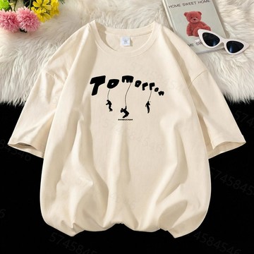 【隔日到貨！警醒明日印花】重磅短t 280G純棉t恤短袖t恤男女生夏天衣服短袖上衣美式復古Oversize t恤男生T恤