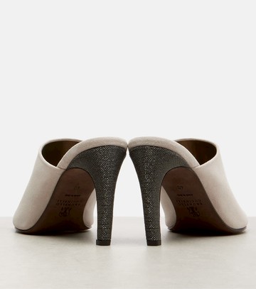 Brunello Cucinelli Monili suede mules