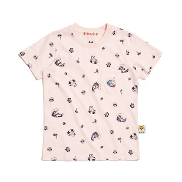 江戶勝｜女裝｜夏日滿版印花短袖T恤