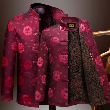 喜公公喜婆婆情侶裝壽星老人爺爺生日衣服父母唐裝中老年男婚禮服