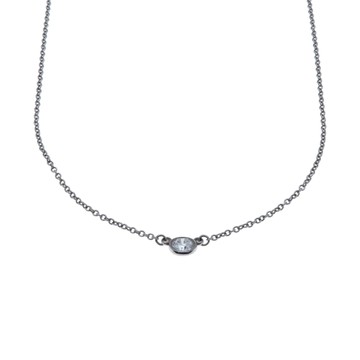 【二手名牌BRAND OFF】Tiffany & Co 蒂芬妮 PT950鉑金 鑽石 By The Yard 項鍊