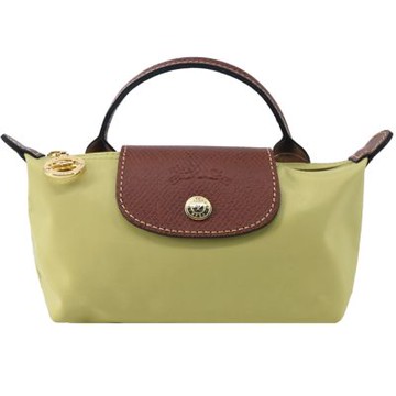 LONGCHAMP LE PLIAGE系列再生尼龍手提化妝包(開心果綠)