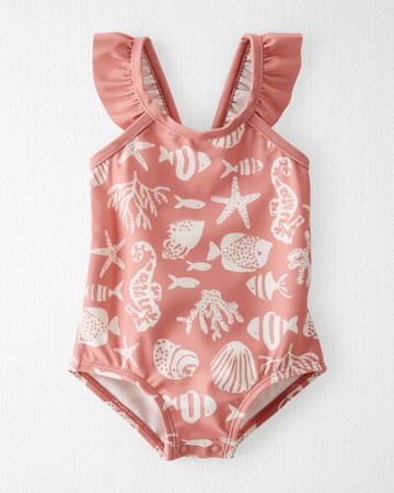 Baby Seashell Print Recycled Swimsuit