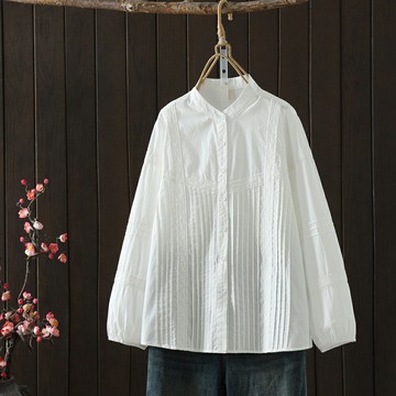 ＊ORead＊日系壓條純色襯衫(白色F碼)
