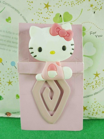 【震撼精品百貨】Hello Kitty 凱蒂貓 造型夾-菱形書夾-粉色(小) 震撼日式精品百貨