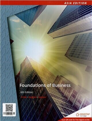 FOUNDATIONS OF BUSINESS 6/e PRIDE 2018 Cengage