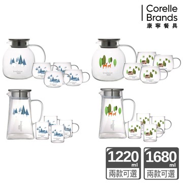 【康寧 Snapware】耐熱玻璃茶壺組(一壺四杯)