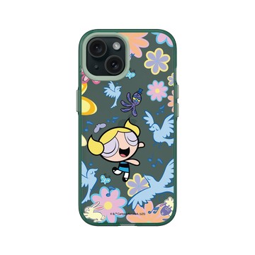 iPhone 15 Clear 憂墨綠 - The Powerpuff Girls 飛天小女警 - 泡泡
