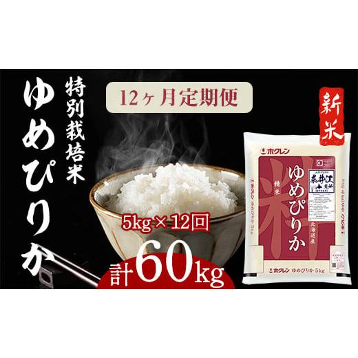 ふるさと納税 北海道 奈井江町 日経トレンディ「米のヒット甲子園」大賞受賞『特栽米ゆめぴりか5kg』定期便！毎月1回・計12回お届け