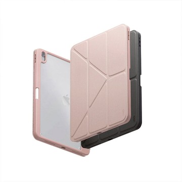 iPad 11吋 A16/10代共用  Moven 磁吸帶筆槽透明平板保護套 灰色