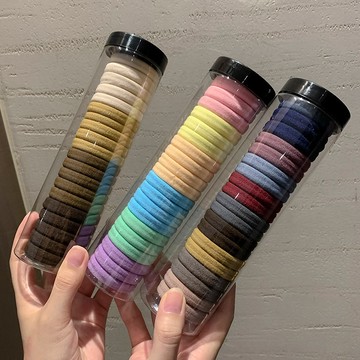 罐裝髮圈《台灣出貨》1條免1元 一罐20入 綁頭髮 馬尾 橡皮筋 不勒頭髮 髮繩 髮飾