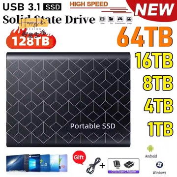 移動硬盤USB3.0 1TB2TB4TB8TB16T外置 SSD 便攜式 固態硬盤 [DD0505006]