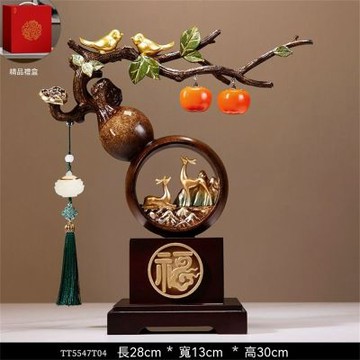 柿子事事如意 柿子擺件 葫蘆 搬家禮物 喬遷新居禮品 客廳擺件