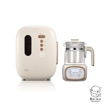 KUKU酷咕鴨 紫外線智慧換氣烘乾消毒鍋+智能溫控調乳器