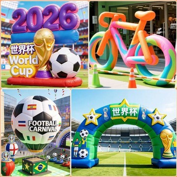 【可開發票】台灣出貨2026世界盃充氣模型足球大力神杯吉祥物定製商業美陳裝飾道具廠家世界杯周邊 氛圍裝飾 派對佈置