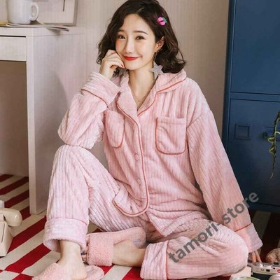 パジャマ ルームウェア レディース 冬 モコモコ パジャマ 長袖 前開き パジャマ 暖かい フランネル パジャマ 厚手 可愛い2点セット ルームウェア 40代 オシャレ 通販 Lineポイント最大get Lineショッピング