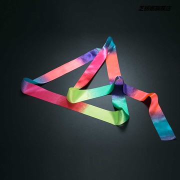 藝術彩色體操彩帶健身舞蹈彩帶舞蹈演出道具跳舞絲帶兒童玩具飄帶