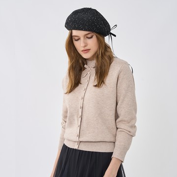 CLL巧玲瓏 金絲名媛一體絨針織上衣(杏色) 5148423